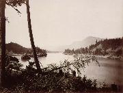 Carleton E.Watkins Vue du fleuve Columbia et de la chain des Cascades oil on canvas
